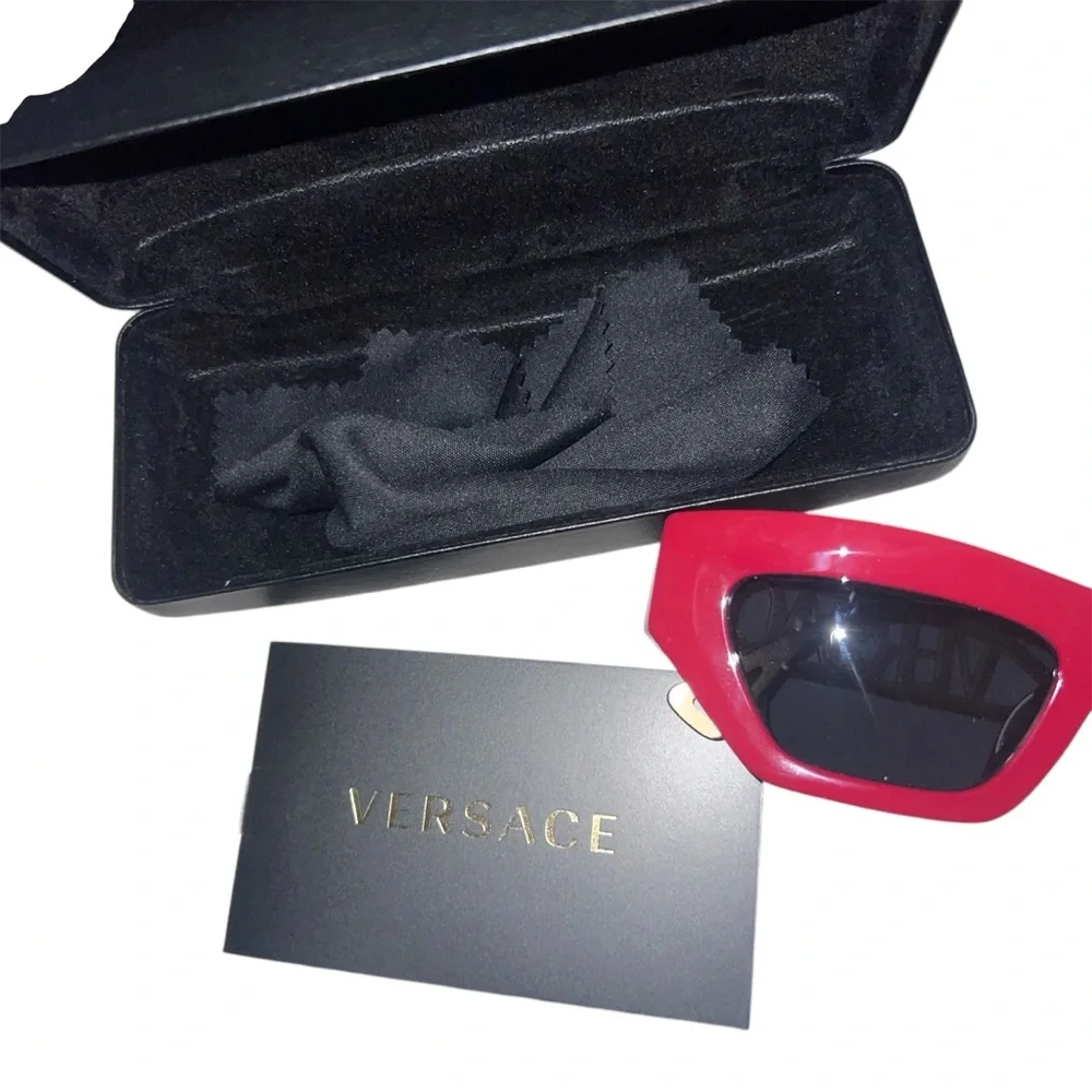 Versace Red Sunglasses VE4432U – Bold Designer Shades - Picture 3 of 16
